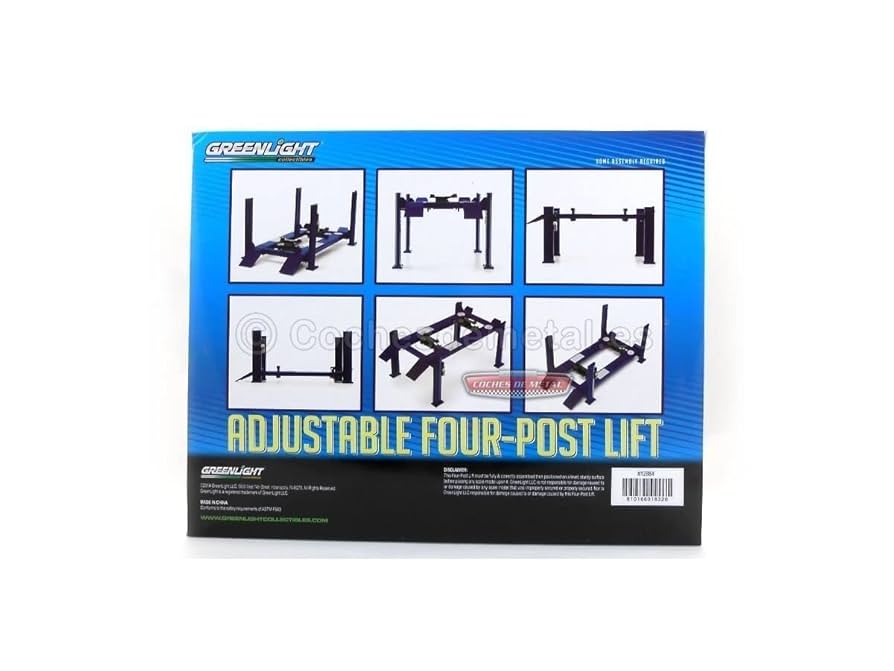 ミニカー GREENLIGHT 1:18 Four-Post Lift Greenlight 1/18 Adjustable Four-Post Lift - Gone In 60